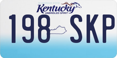 KY license plate 198SKP