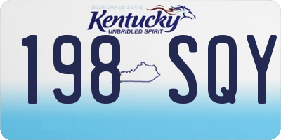 KY license plate 198SQY