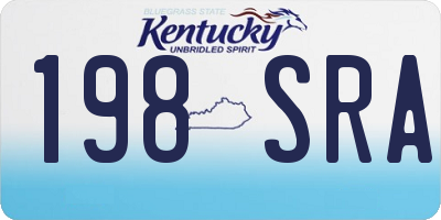 KY license plate 198SRA