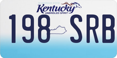 KY license plate 198SRB