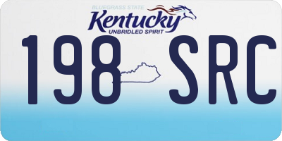 KY license plate 198SRC