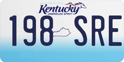 KY license plate 198SRE