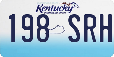 KY license plate 198SRH