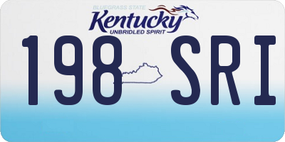KY license plate 198SRI