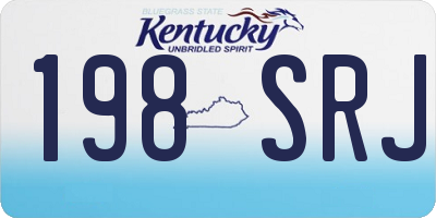 KY license plate 198SRJ