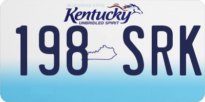 KY license plate 198SRK