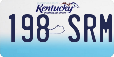 KY license plate 198SRM