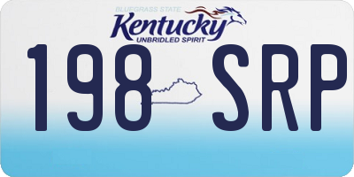 KY license plate 198SRP