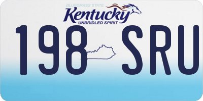 KY license plate 198SRU