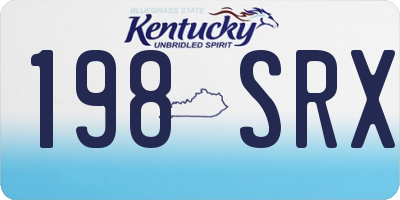 KY license plate 198SRX