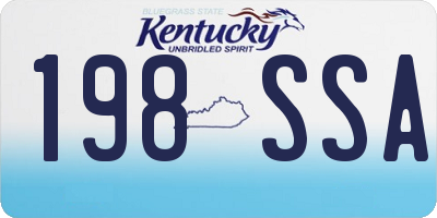 KY license plate 198SSA
