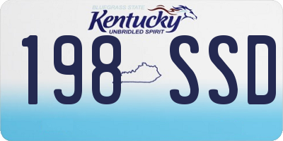 KY license plate 198SSD