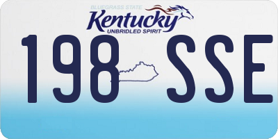 KY license plate 198SSE
