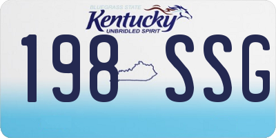 KY license plate 198SSG