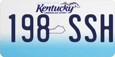 KY license plate 198SSH