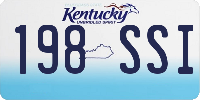KY license plate 198SSI