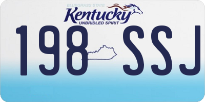KY license plate 198SSJ