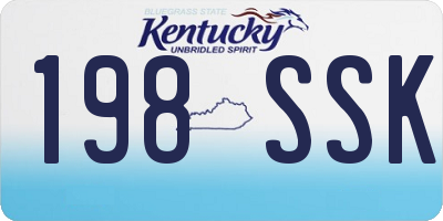 KY license plate 198SSK