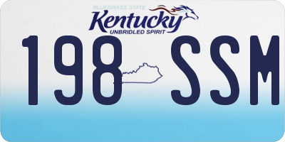 KY license plate 198SSM