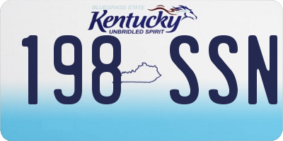 KY license plate 198SSN