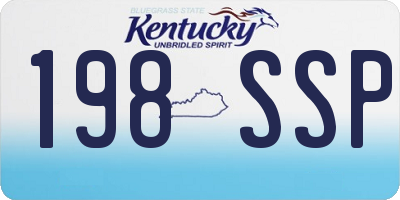 KY license plate 198SSP