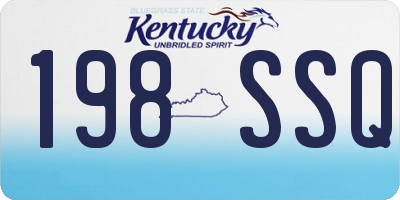 KY license plate 198SSQ