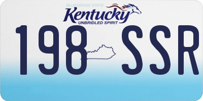 KY license plate 198SSR