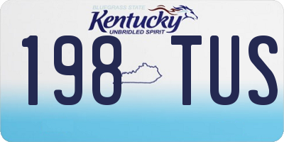 KY license plate 198TUS