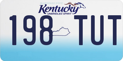 KY license plate 198TUT