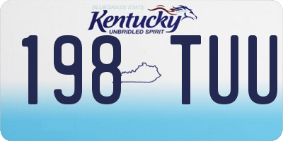 KY license plate 198TUU