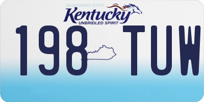 KY license plate 198TUW