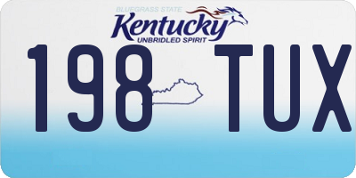 KY license plate 198TUX