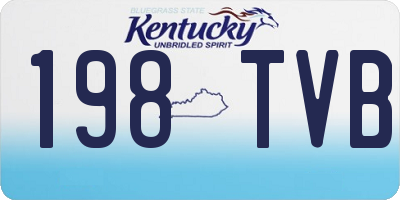 KY license plate 198TVB