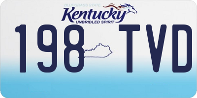 KY license plate 198TVD