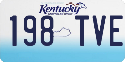 KY license plate 198TVE