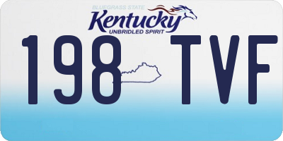 KY license plate 198TVF