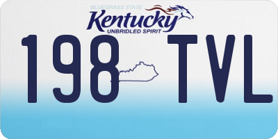 KY license plate 198TVL