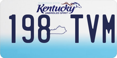KY license plate 198TVM