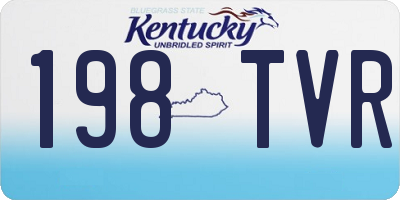 KY license plate 198TVR