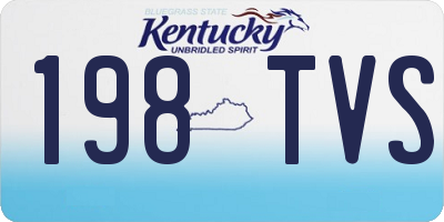 KY license plate 198TVS