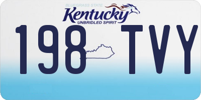 KY license plate 198TVY