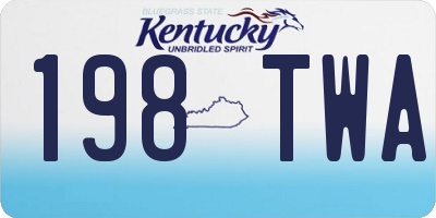 KY license plate 198TWA