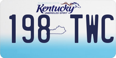 KY license plate 198TWC