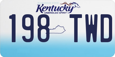 KY license plate 198TWD