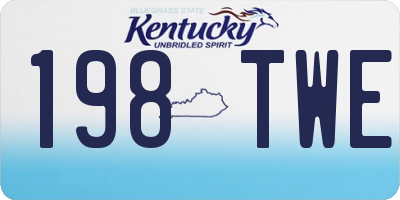 KY license plate 198TWE
