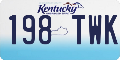 KY license plate 198TWK