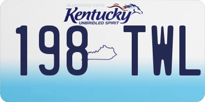 KY license plate 198TWL