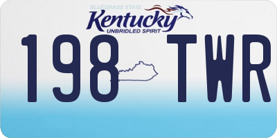 KY license plate 198TWR