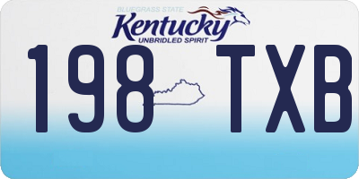 KY license plate 198TXB