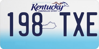 KY license plate 198TXE
